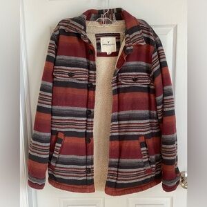 American Eagle Fleece Lined Flannel Size Md